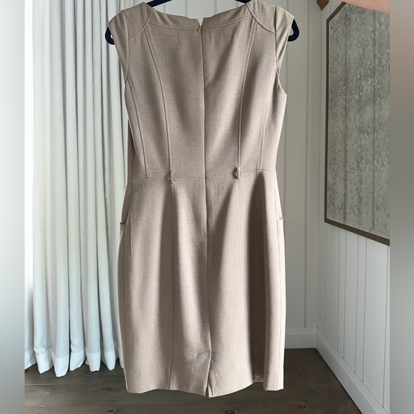 Camel coloured business dress. - Picture 5 of 6